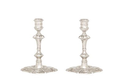 Lot 51 - A pair of George II sterling silver...