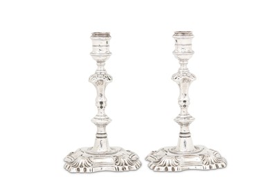 Lot 52 - A pair of George II sterling silver...