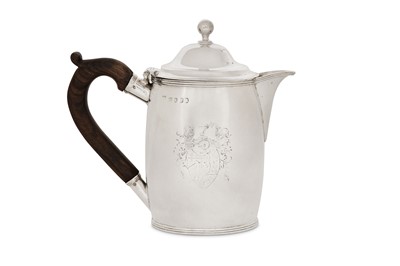 Lot 40 - A George III sterling silver hot water pot,...