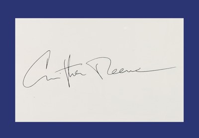 Lot 90 - Reeve (Christopher) Black ink signature on...