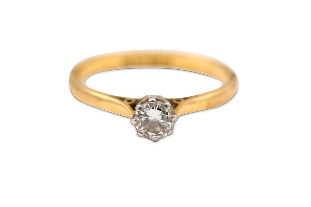 Lot 62 - A diamond single-stone ring, the brilliant cut...