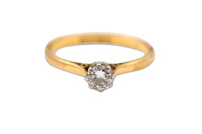 Lot 62 - A diamond single-stone ring, the brilliant cut...