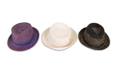 Lot 25 - Three Designer Hats, to include a white Eric...