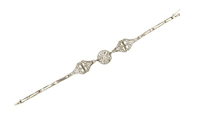 Lot 11 - A diamond bracelet, first half of the 20th...