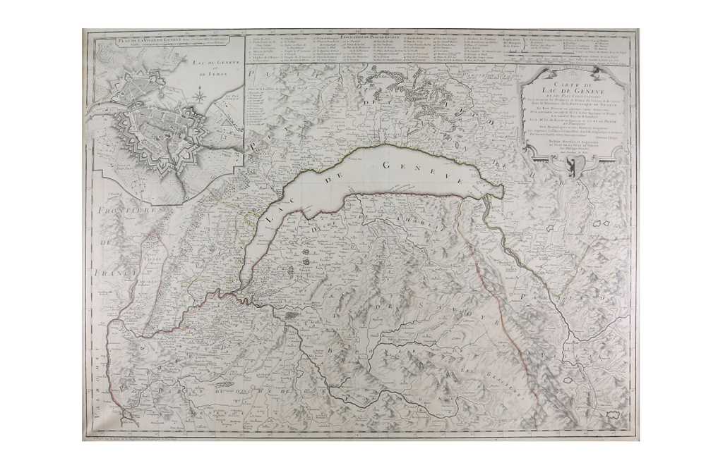 Lot 507 - Buache (Philippe) Carte du lac de Genève et...