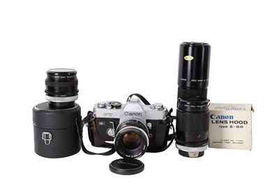 Lot 983 - A Canon FT QL SLR Outfit Serial No: 528644...