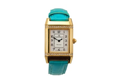 Lot 41 - JAEGER LECOULTRE. A LADIES 18K YELLOW GOLD AND...