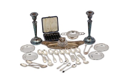 Lot 6 - A mixed group of sterling silver items,...