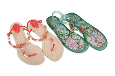 Lot 39 - Two Pairs of Designer Sandals, to include a...