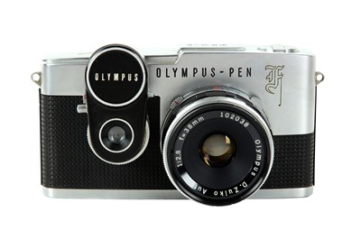 Lot 14 - A Olympus Pen F Half Frame SLR Camera Serial...