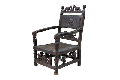Lot 201 - A CHOKWE CHIEF'S CHAIR, DEMOCRATIC REPUBLIC OF...