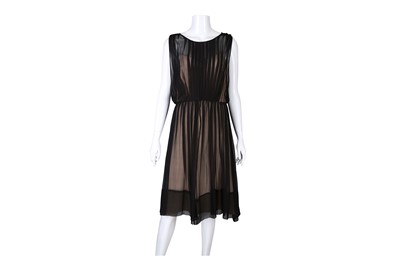Lot 62 - Chloe Black and Nude Dress, black pleated silk...