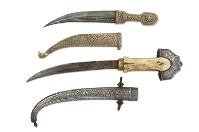 Lot 49 - Two nice quality old Islamic daggers,...