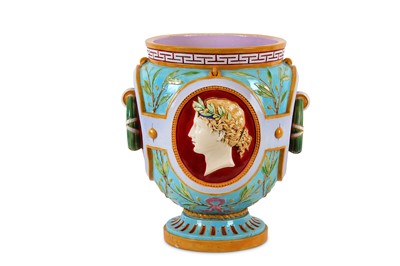 Lot 29 - A Minton allegorical majolica jardiniere,...