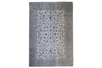 Lot 36 - A FINE SIGNED KASHAN CARPET, CENTRAL PERSIA...