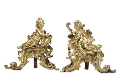 Lot 107 - A PAIR OF 19TH CENTURY FRENCH ROCOCO STYLE...
