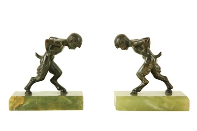 Lot 153 - A pair of Continental Art Deco period cast...