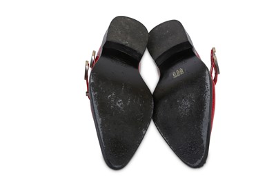 Lot 65 - Toga Pulla Red Western Oxford Flats, imitation...