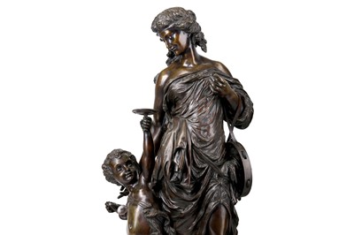 Lot 163 - A LARGE 19TH CENTURY FRENCH BRONZE FIGURE OF A...