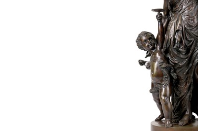 Lot 163 - A LARGE 19TH CENTURY FRENCH BRONZE FIGURE OF A...