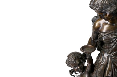 Lot 163 - A LARGE 19TH CENTURY FRENCH BRONZE FIGURE OF A...