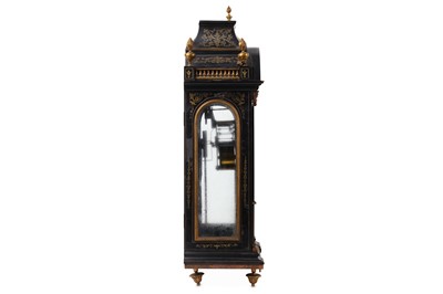 Lot 81 - A 19TH CENTURY FRENCH EBONISED, CUT BRASS AND...