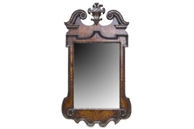 Lot 232 - An 18th Century Georgian walnut mirror, the...