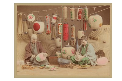 Lot 153 - Japanese Hand Coloured Albumen Photographs A...