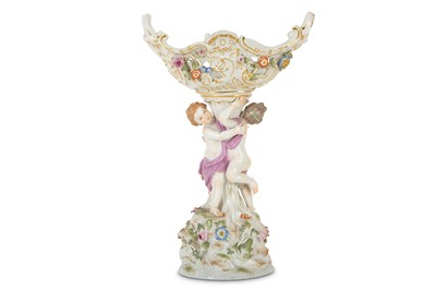 Lot 123 - A late 19th Century Meissen porcelain figural...