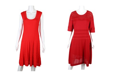 Lot 85 - Two Missoni Red Stretch Knit Dresses, to...
