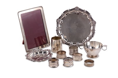 Lot 12 - A mixed group of sterling silver items,...