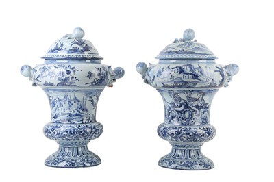 Lot 45 - A pair of late 19th Century Italian Faience...