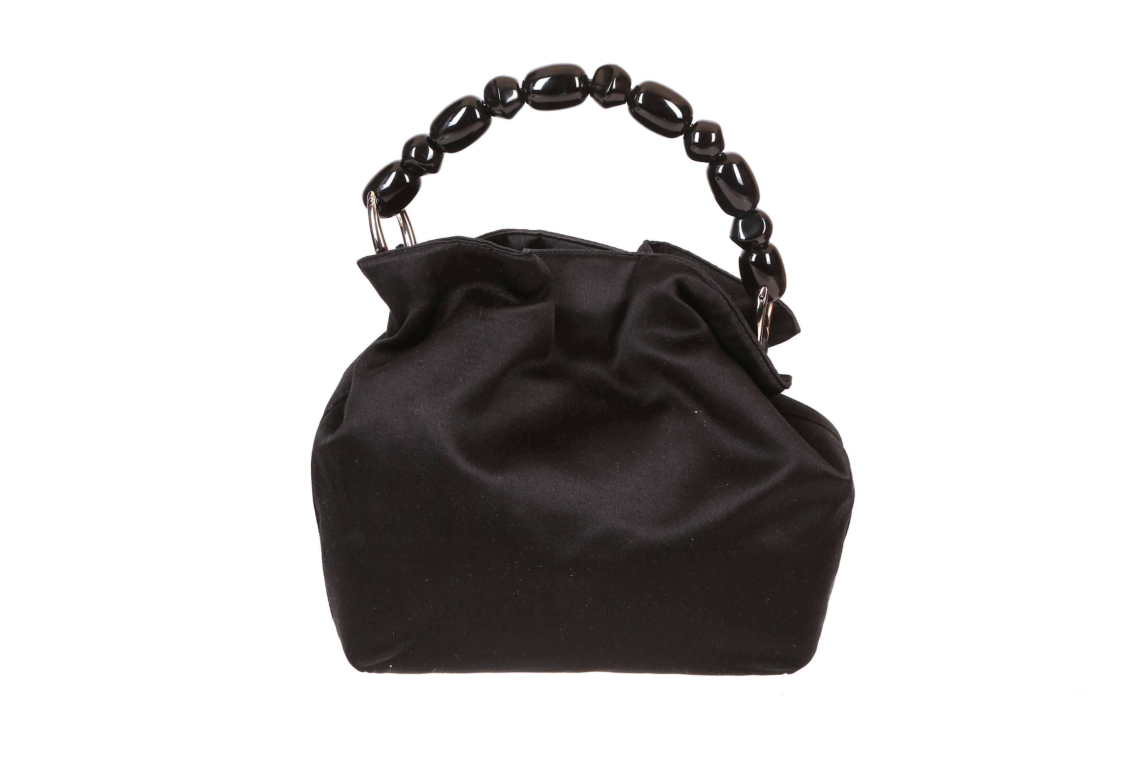 Lot 164 - Christian Dior Black Satin Micro Bag, black