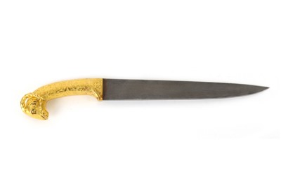 Lot 46a - An Indo-Persian gilt-hilted kard knife,...