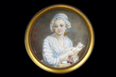 Lot 380 - FRENCH SCHOOL (CIRCA 1790) Portrait miniature...
