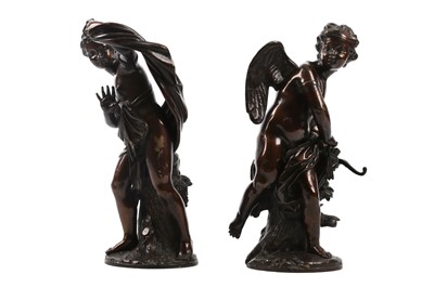 Lot 166 - A PAIR OF MID 19TH CENTURY FRENCH BRONZE...