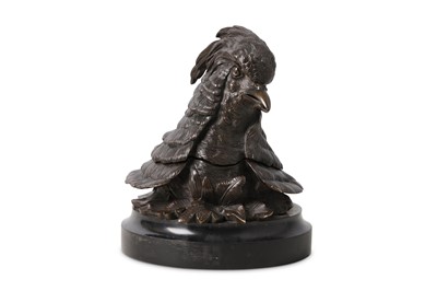 Lot 218 - A LATE 19TH CENTURY FRENCH BRONZE INKWELL...