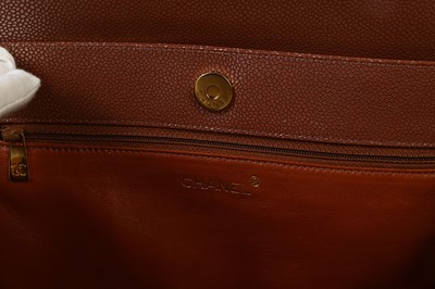 Lot 108 - Chanel Iridescent Brown Caviar Handbag, gilt...