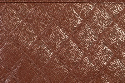 Lot 108 - Chanel Iridescent Brown Caviar Handbag, gilt...
