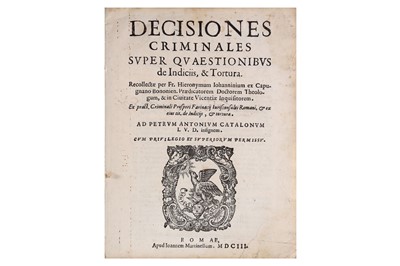 Lot 304 - Criminal Law- [Ambrosini (Tranquillo)] &...