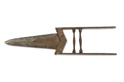 Lot 23 - A 19th century Indian scissors katar dagger....