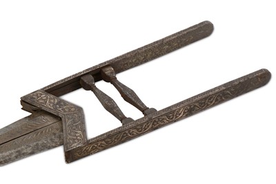 Lot 23 - A 19th century Indian scissors katar dagger....