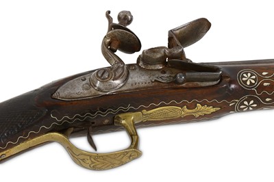 Lot 236 - A rare Ottoman Turkish flintlock blunderbuss...