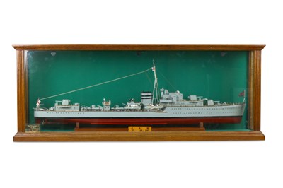 Lot 187 - A large scratch-built model of a Royal Navy...