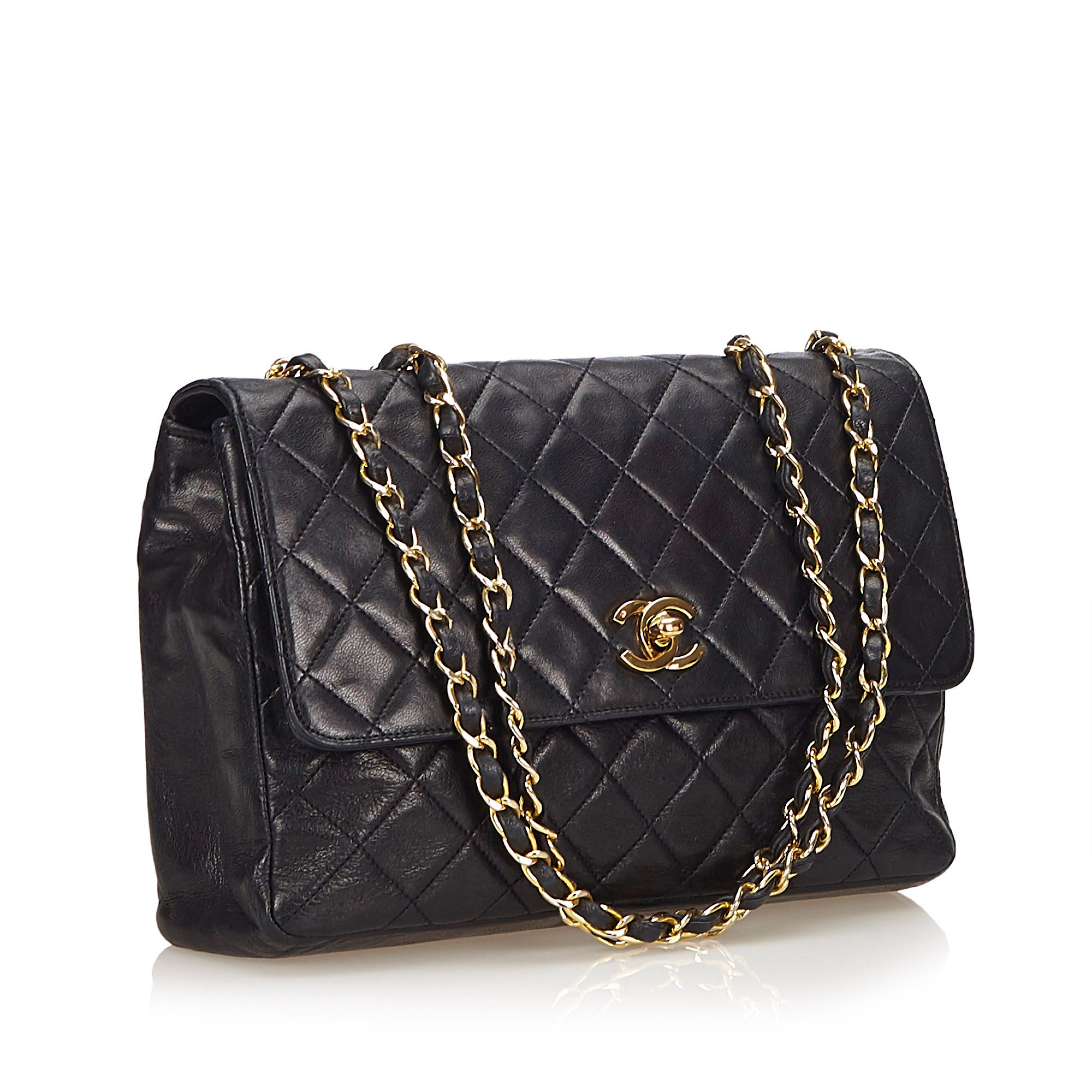 Lot 100 Chanel Black Quilted Shoulder Bag, c.