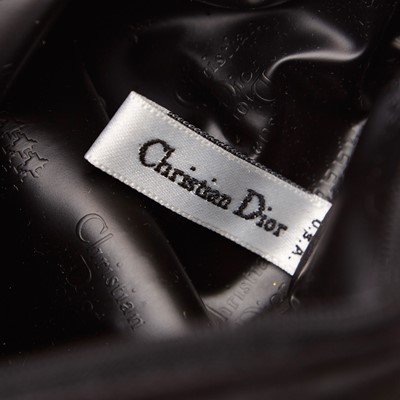 Lot 101 - Christian Dior Black Satin Pouch, striped...