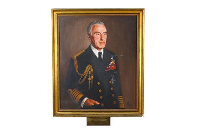 Lot 195 - A framed oil on canvas painting of Lord...