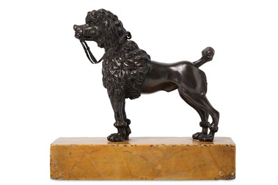 Lot 206 - A 19TH CENTURY BRONZE MODEL OF A POODLE the...