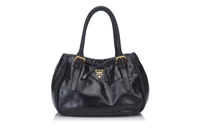 Lot 116 - Prada Petite Black Vitello Shine Handbag, c....
