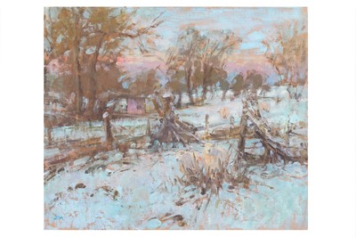 Lot 83 - DIANA ARMFIELD, R.A. (B.1920) Dawn over snow...